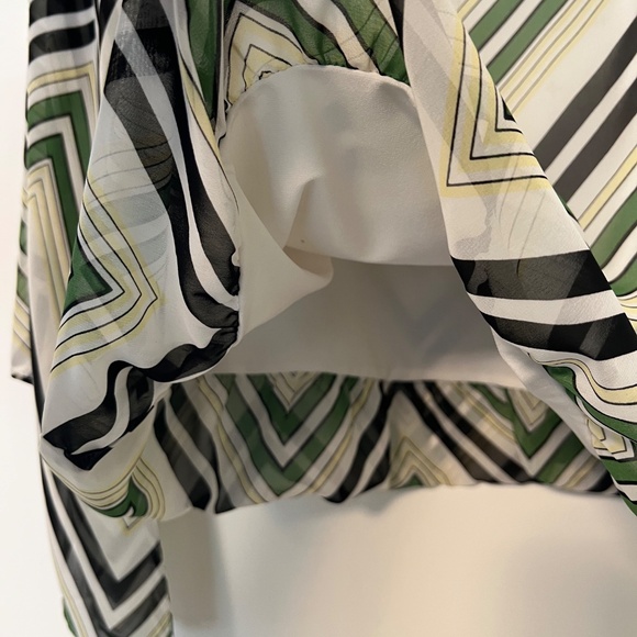 Alfani lightweight striped w/ cami-layer summer blouse - Picture 3 of 7